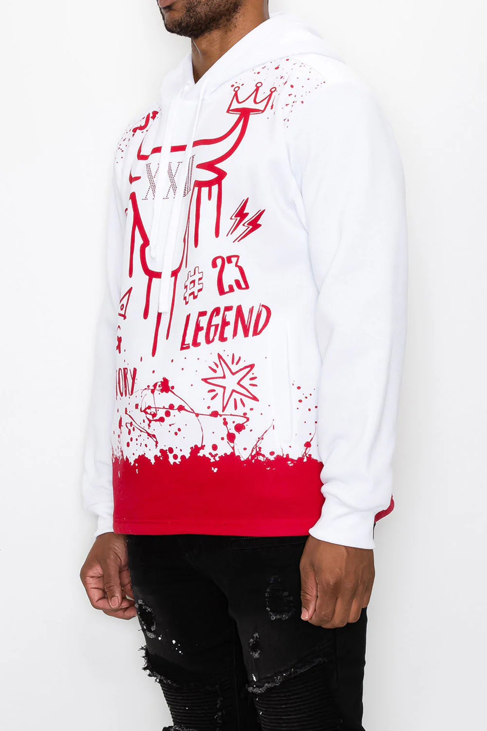 23 Legend Graffiti Pullover Hoodie - Image 7