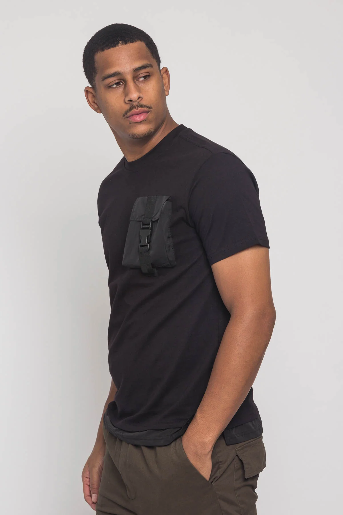 3D Buckled Pocket T-Shirt - Image 3
