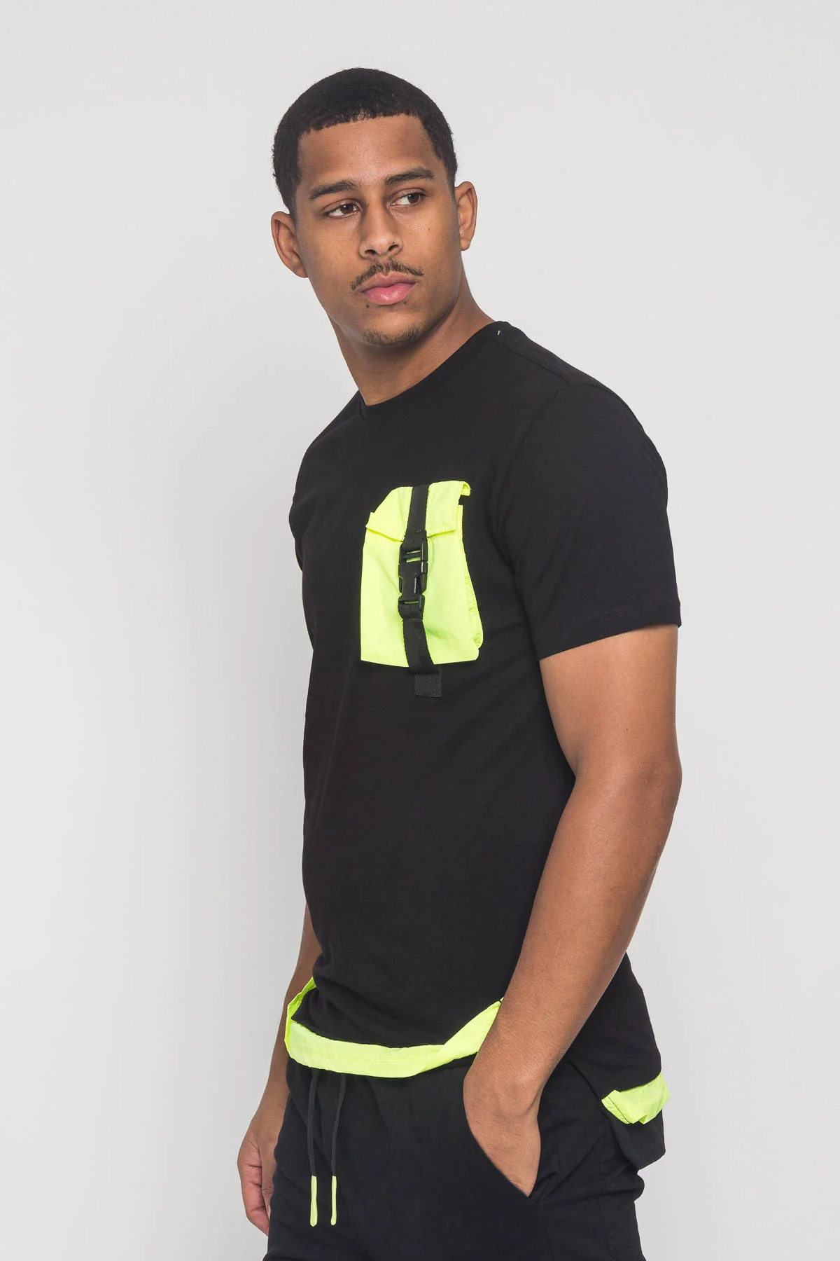 3D Buckled Pocket T-Shirt - Image 4
