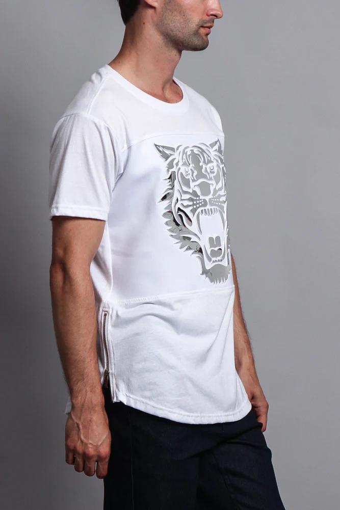 3D Metallic Embossed Tiger T-Shirt - Image 5
