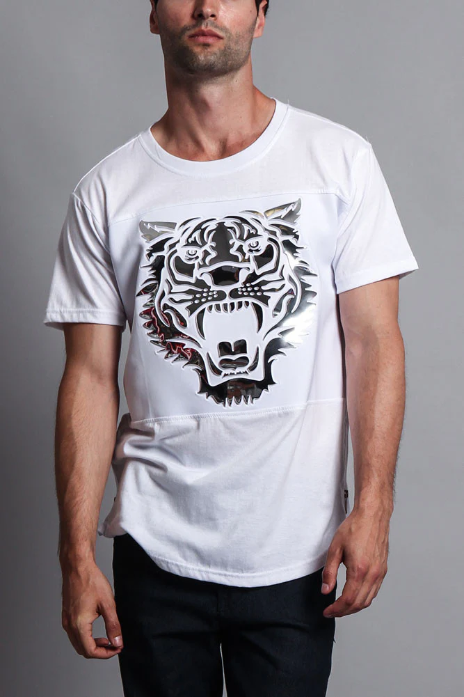 3D Metallic Embossed Tiger T-Shirt - Image 6