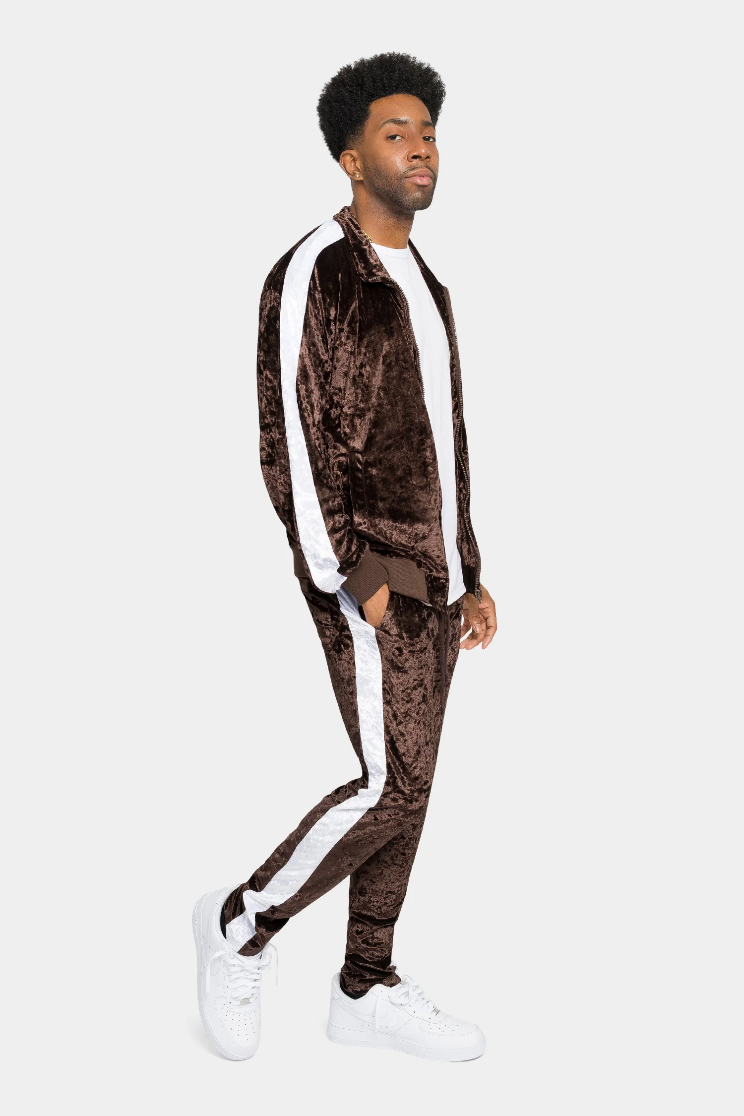 Accented Velour Track Suit - Image 22