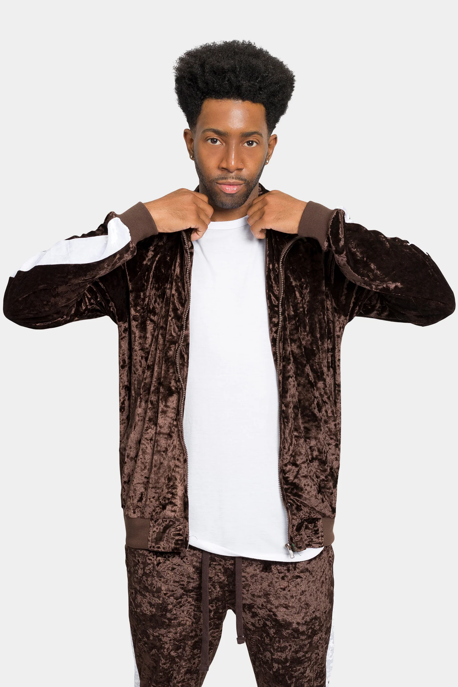 Accented Velour Track Suit - Image 23