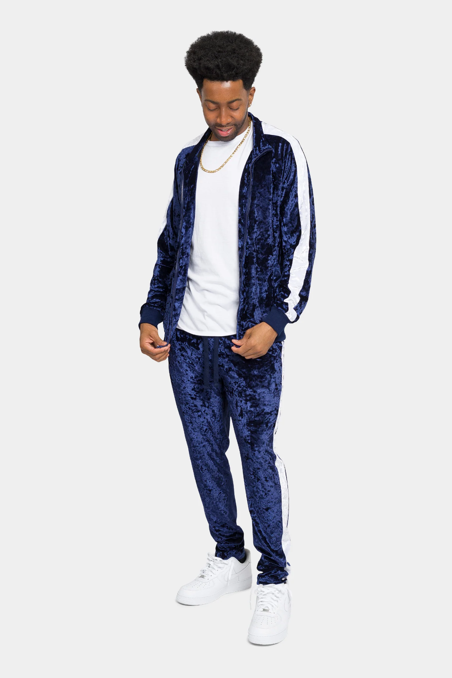 Accented Velour Track Suit - Image 25