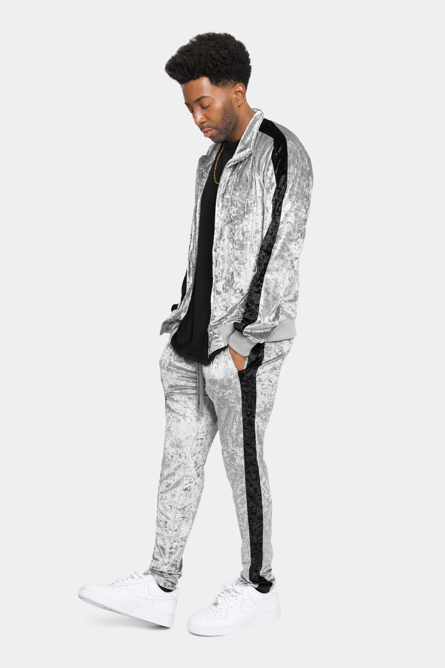 Accented Velour Track Suit - Image 32