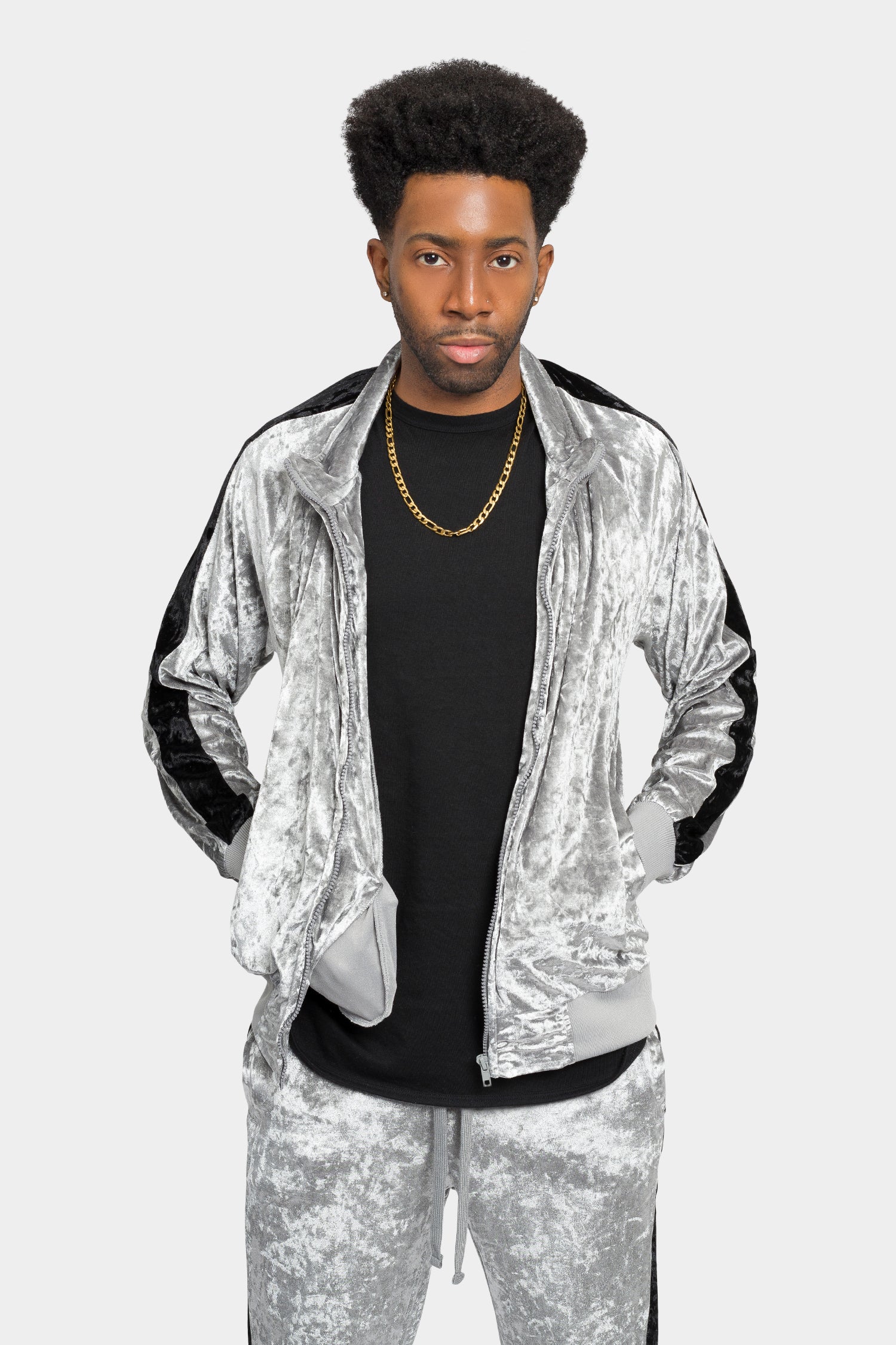 Accented Velour Track Suit - Image 35