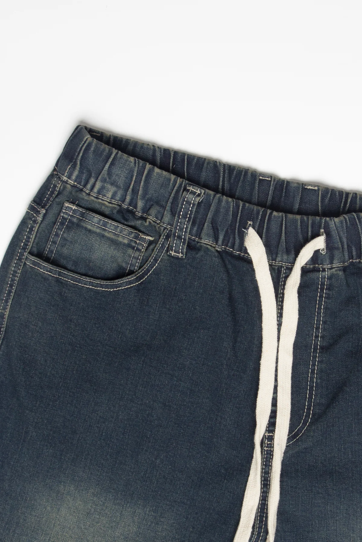 Acid Wash Biker Denim Jogger Pants - Image 23