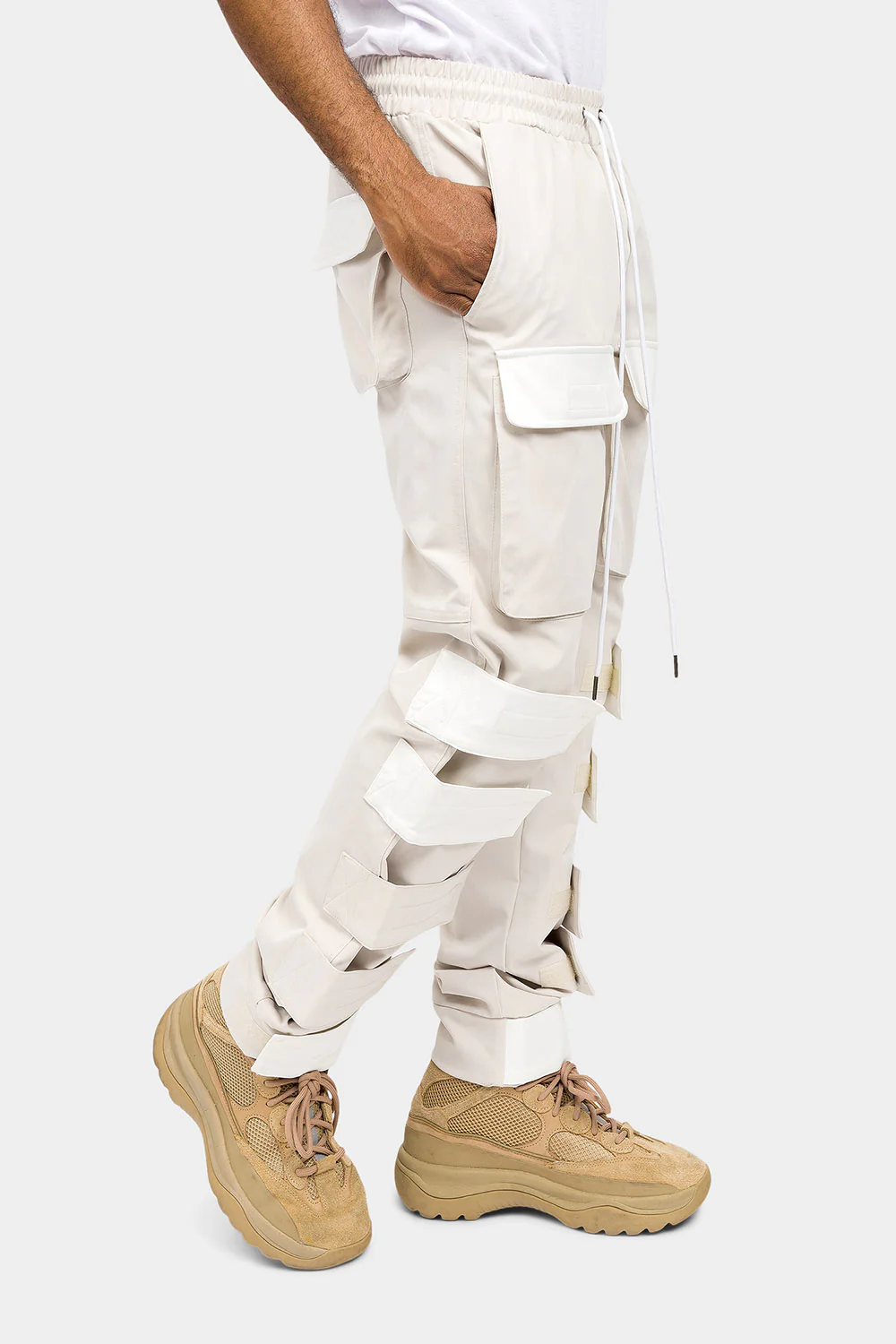 Adjustable Velcro Straps Cargo Pants - Image 4