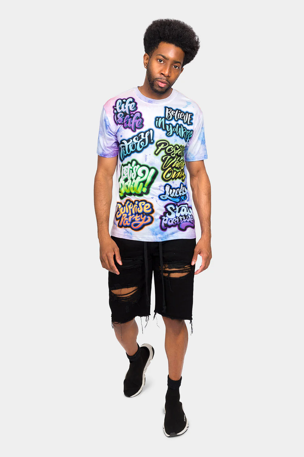 Airbrushed Graffiti T-Shirt - Image 5