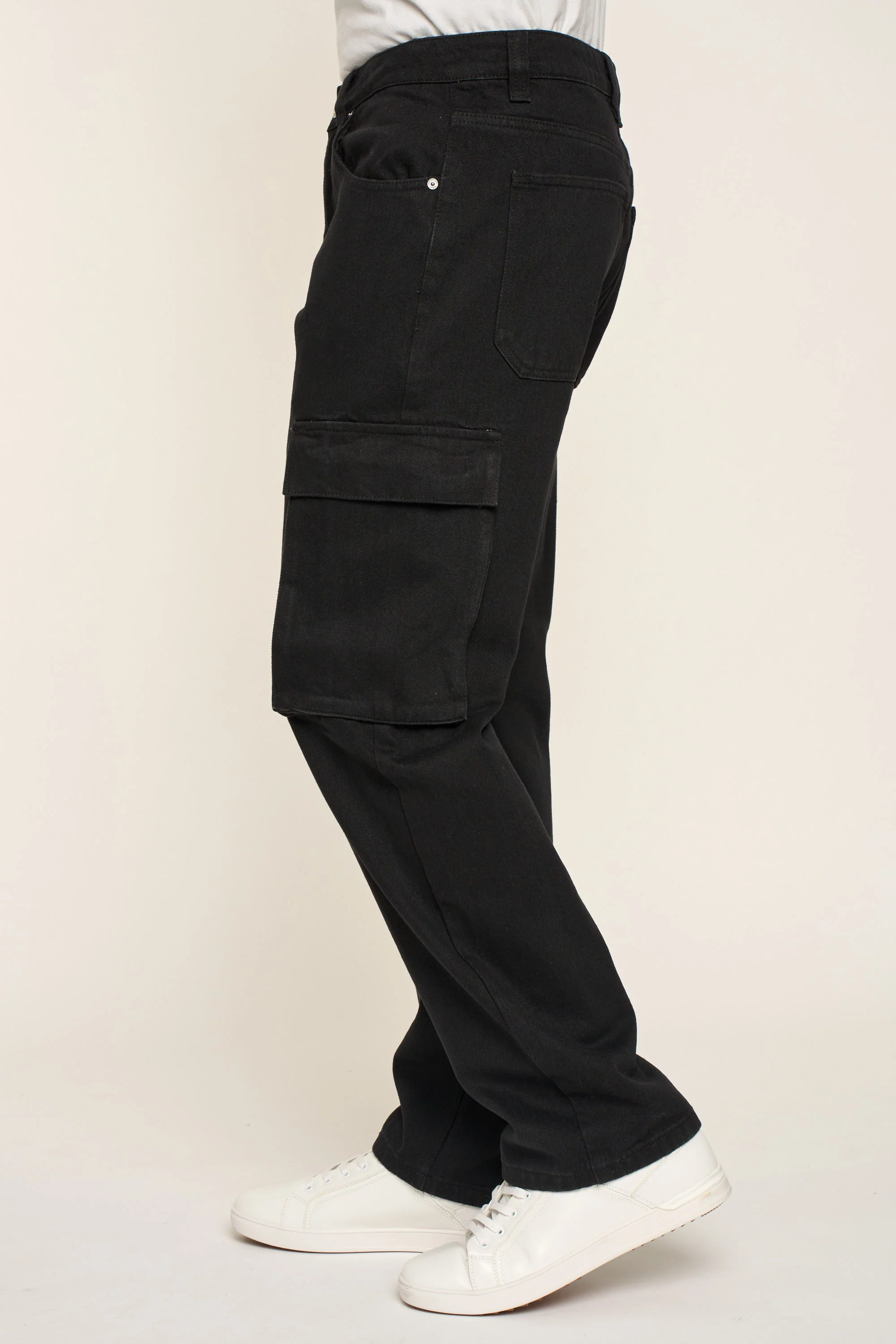 Baggy Fit Cargo Denim Jeans - Image 12