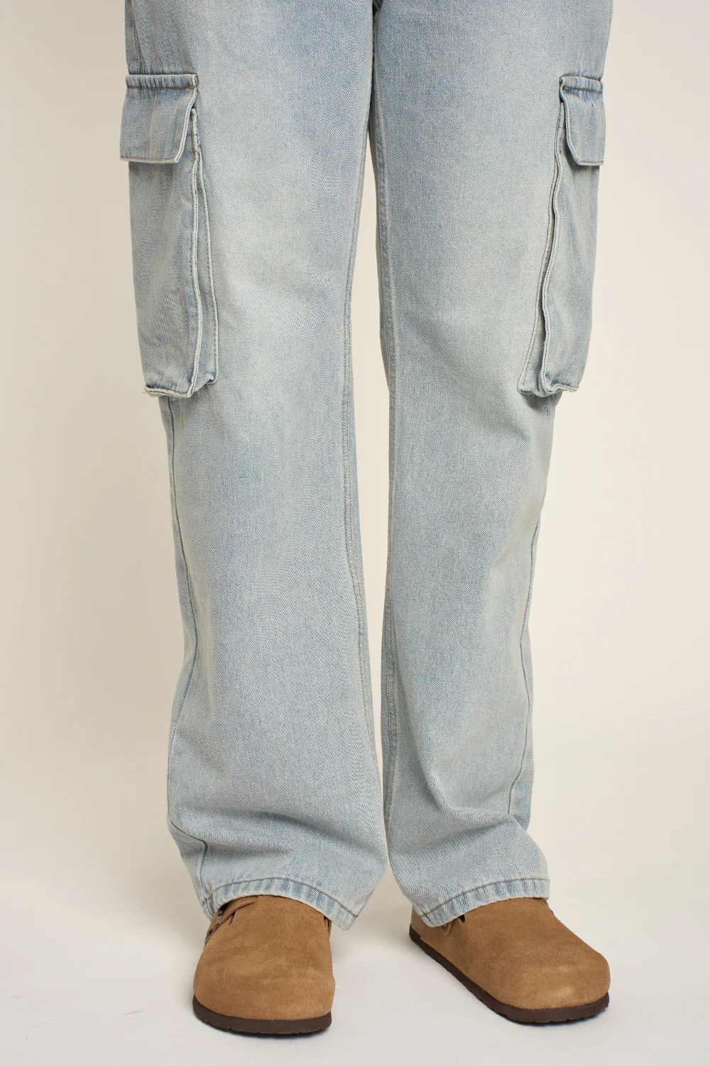 Baggy Fit Cargo Denim Jeans - Image 6