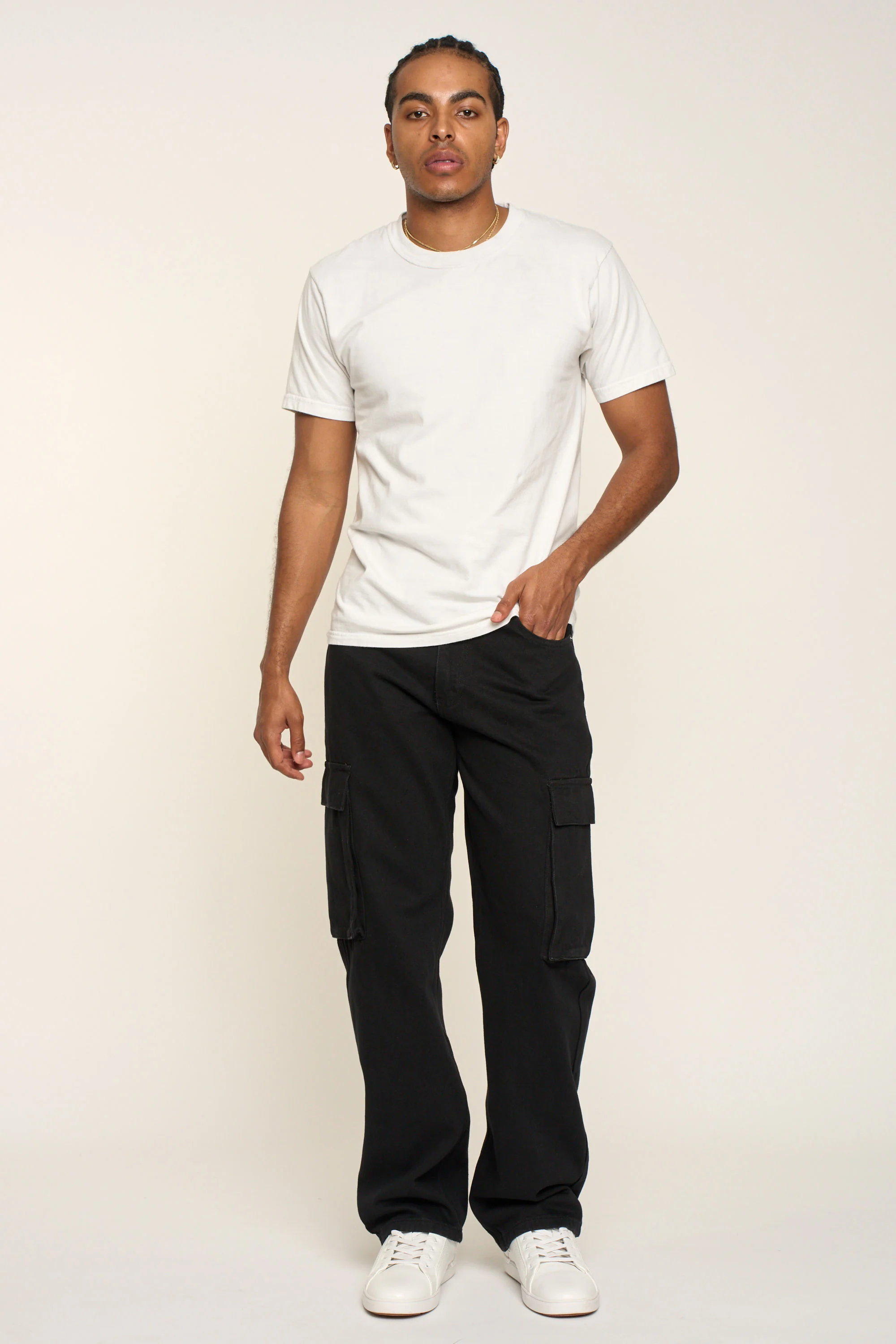 Baggy Fit Cargo Denim Jeans - Image 7