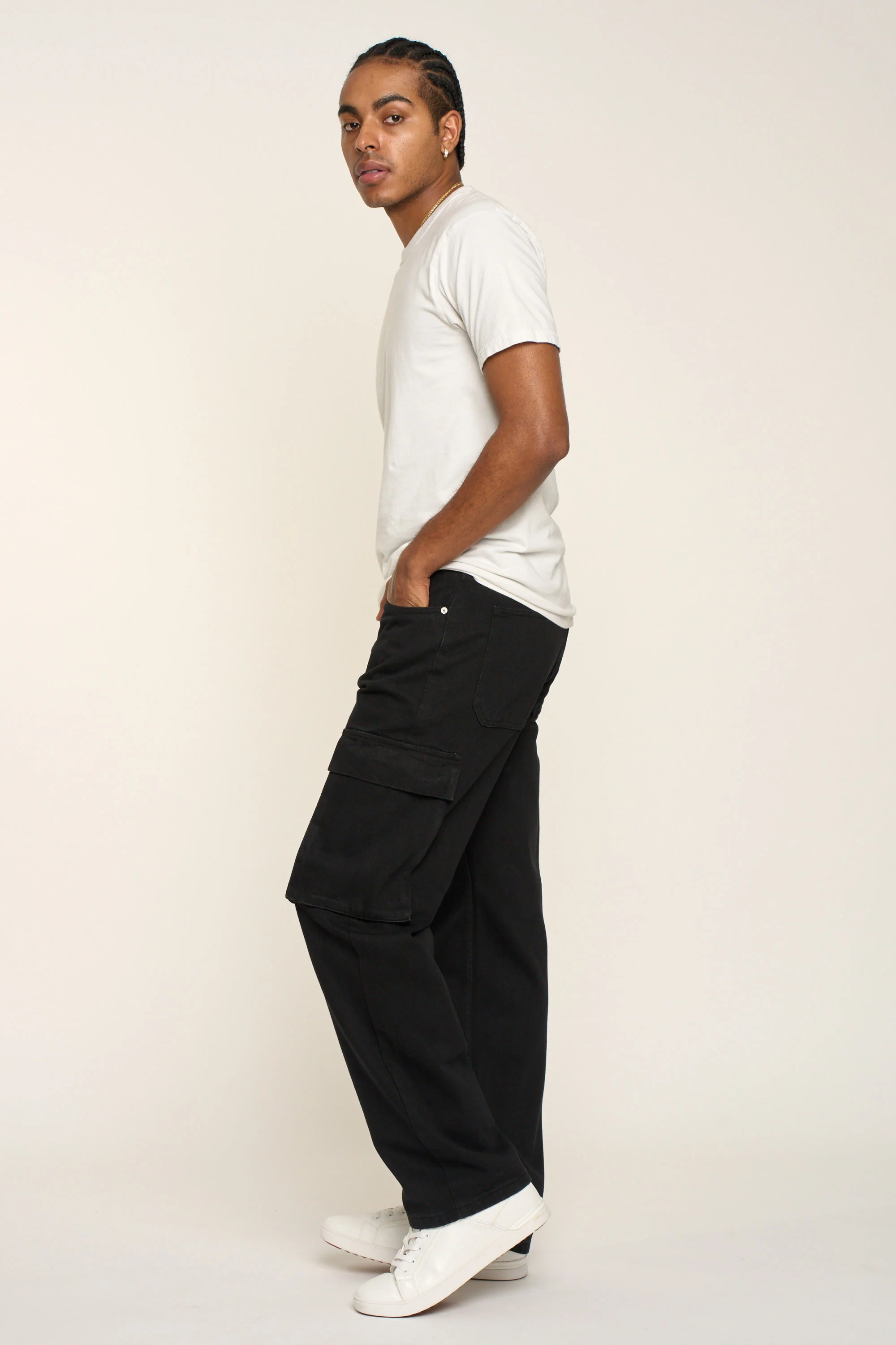 Baggy Fit Cargo Denim Jeans - Image 9