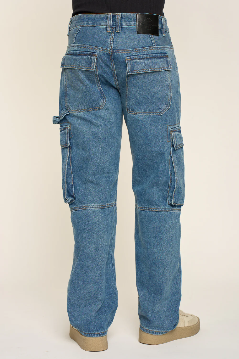 Baggy Fit Cargo Denim Jeans - Image 14