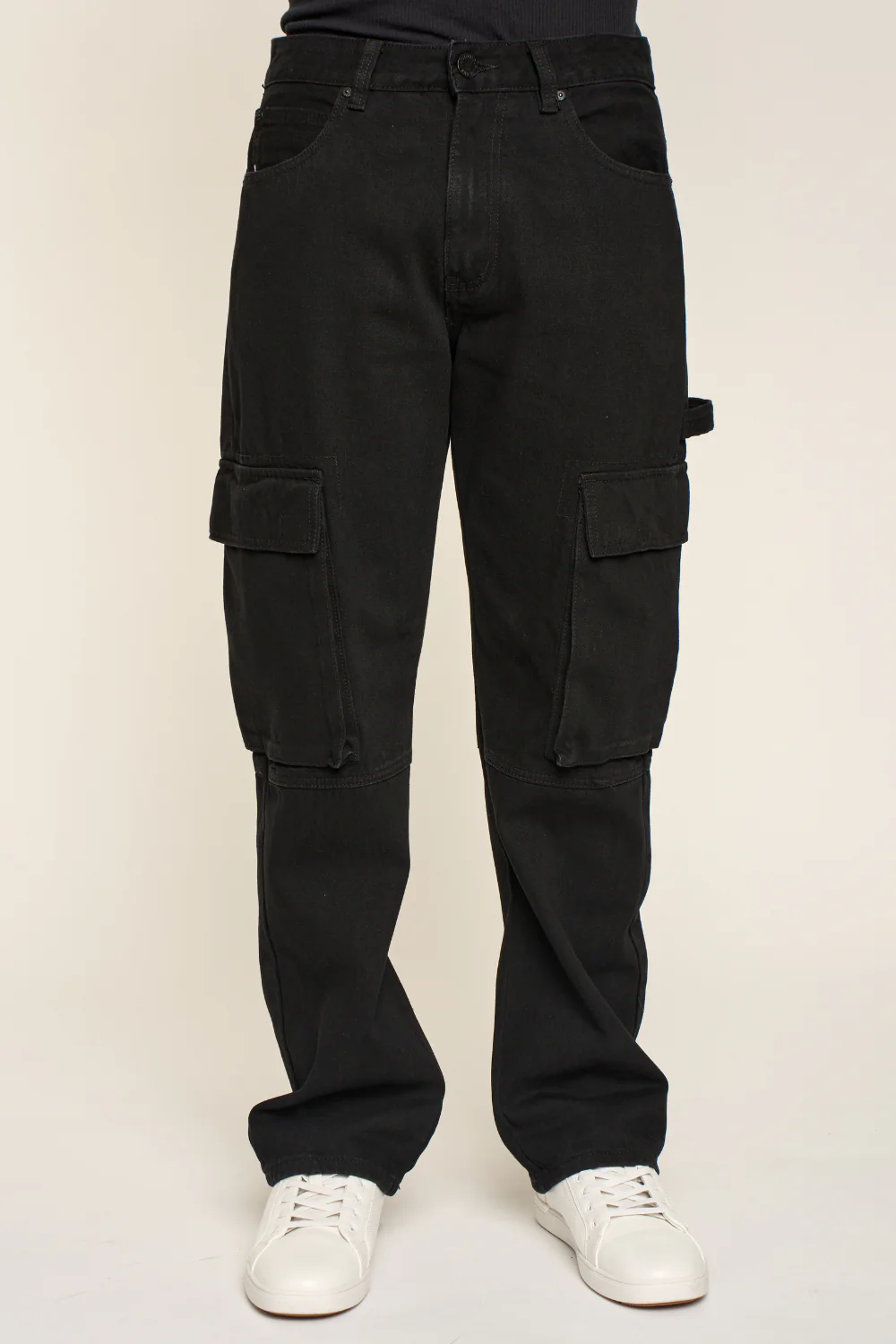 Baggy Fit Cargo Denim Jeans - Image 16