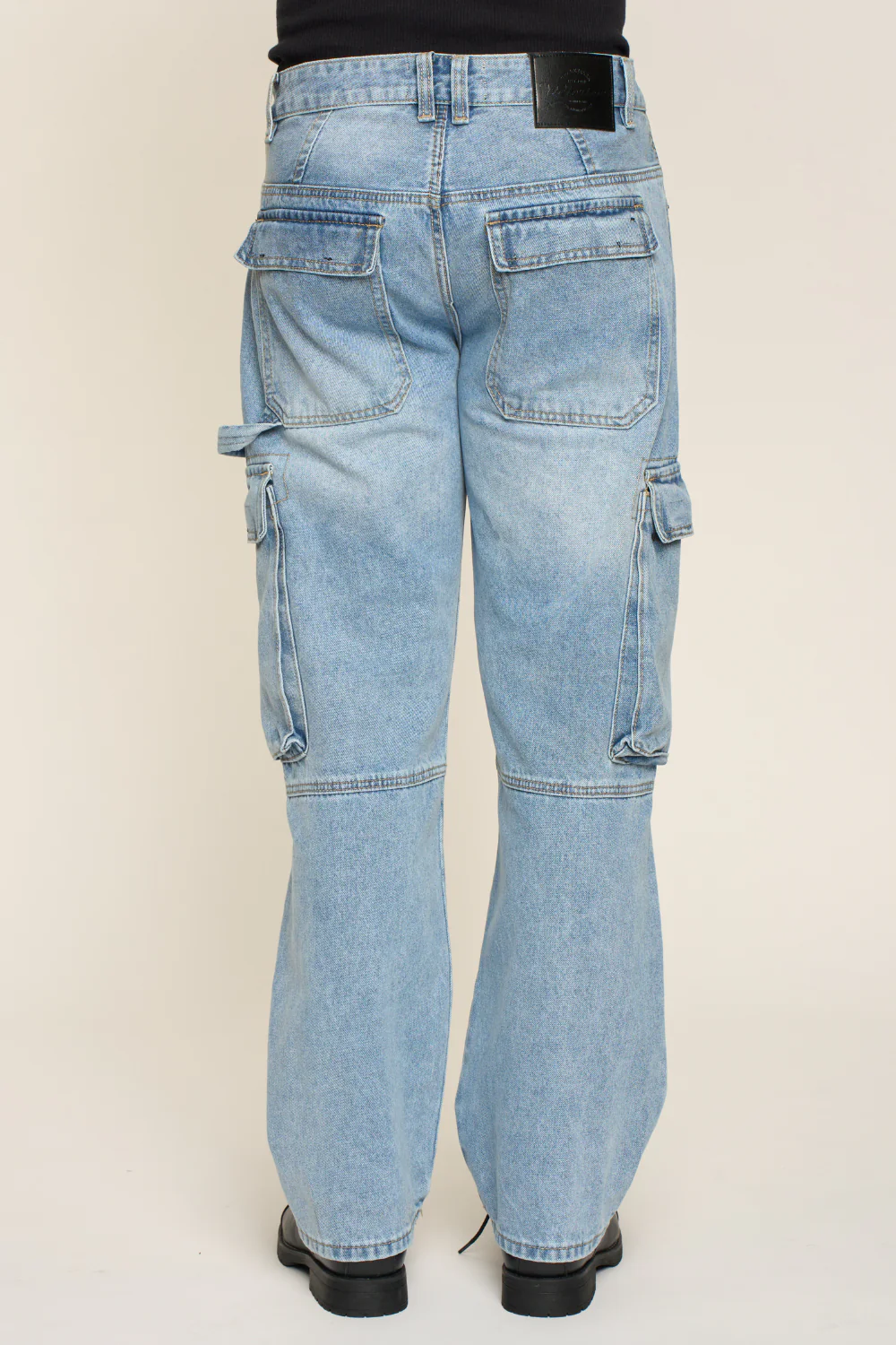 Baggy Fit Cargo Denim Jeans - Image 6