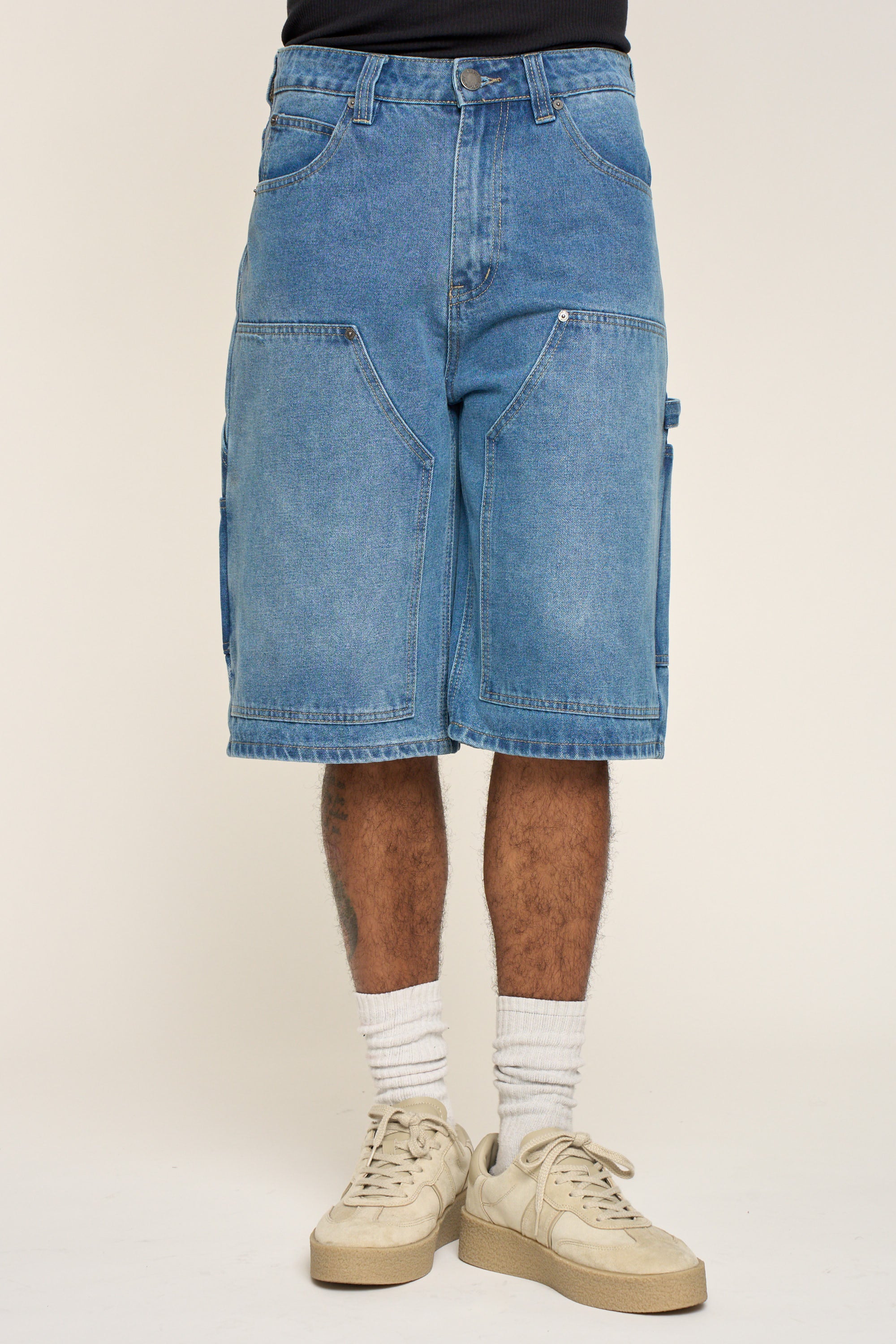 Baggy Fit Carpenter Denim Shorts - Image 4