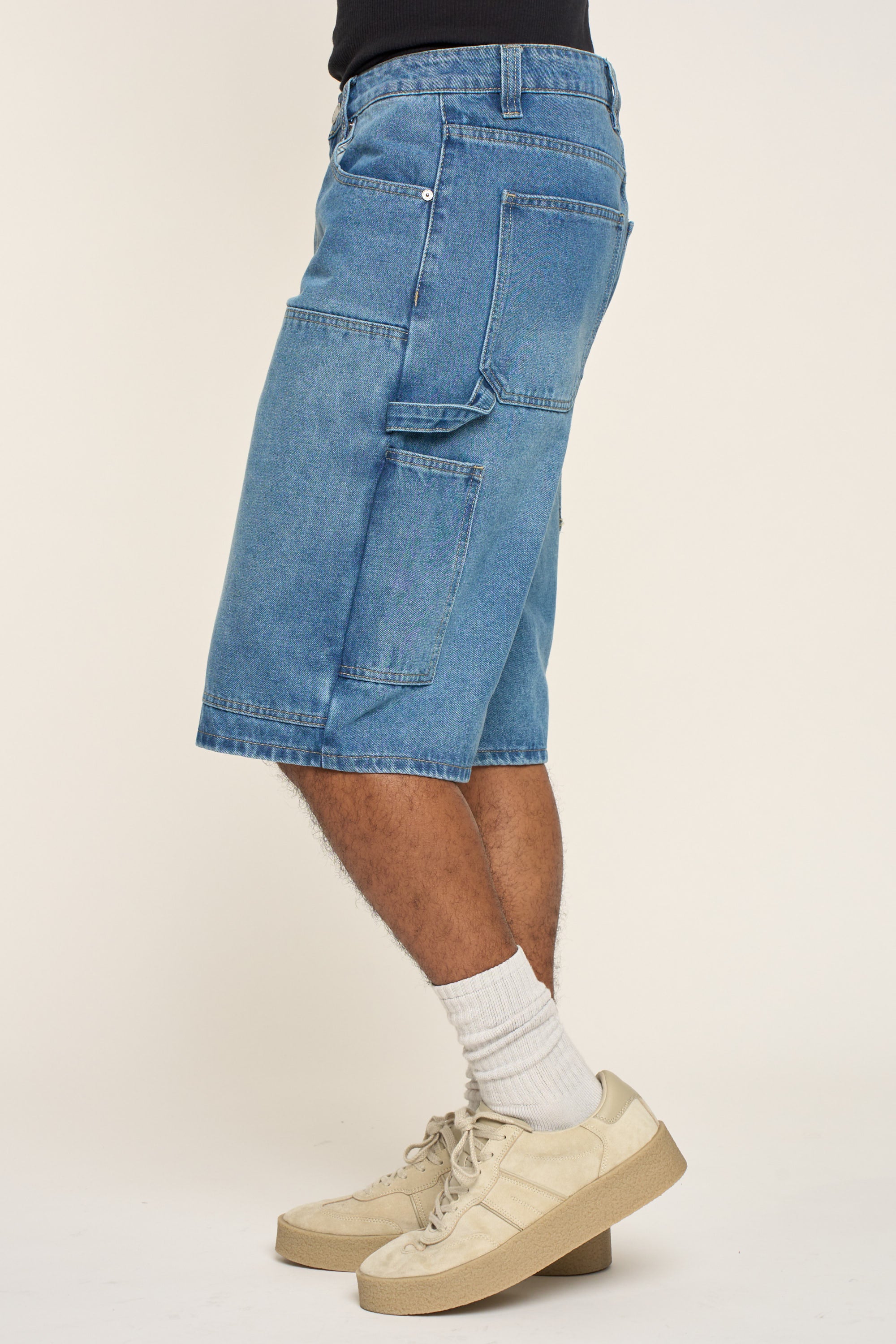 Baggy Fit Carpenter Denim Shorts - Image 5