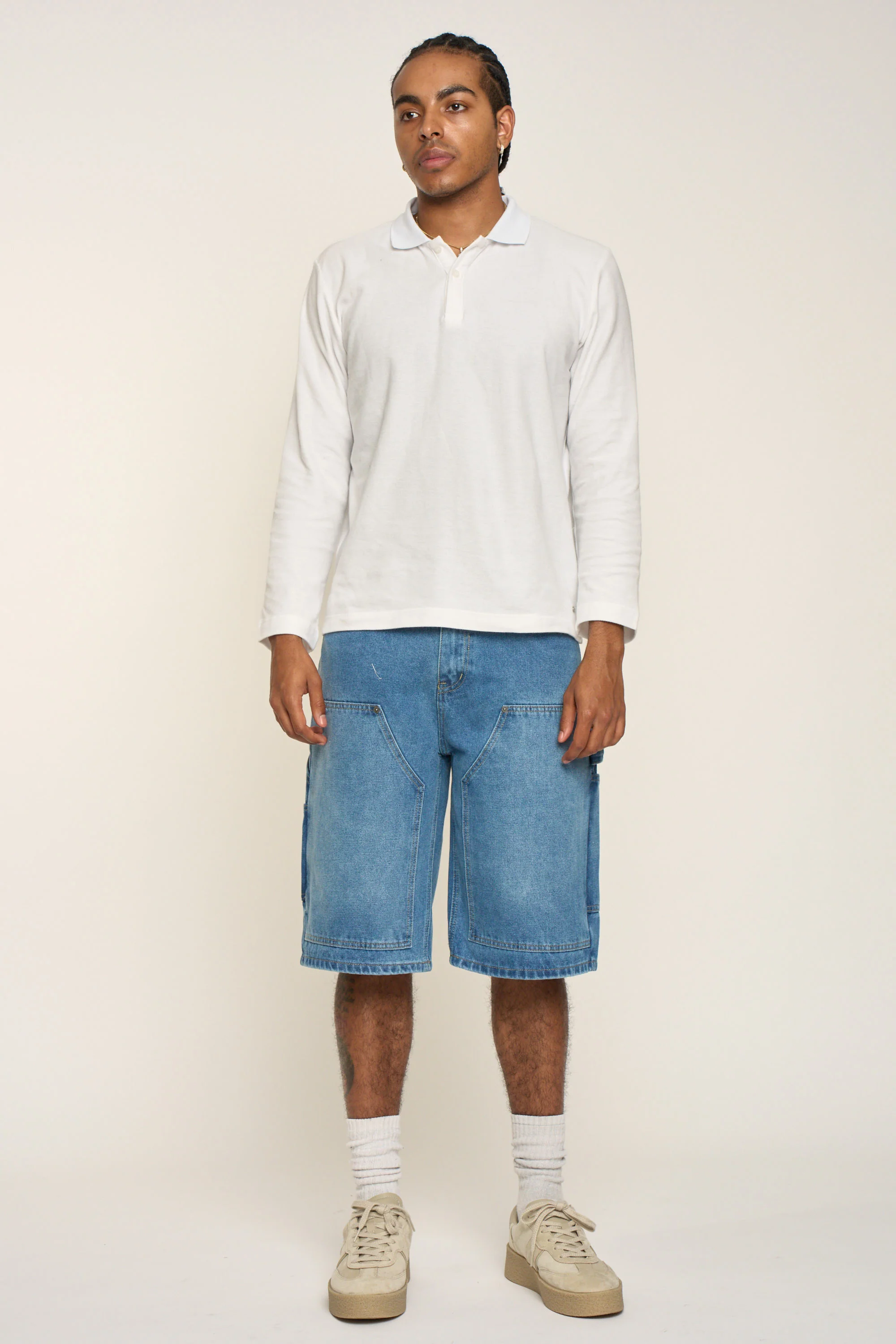 Baggy Fit Carpenter Denim Shorts - Image 7