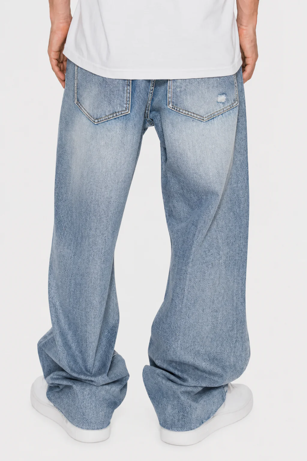 Baggy Fit Distressed Denim Jeans - Image 3