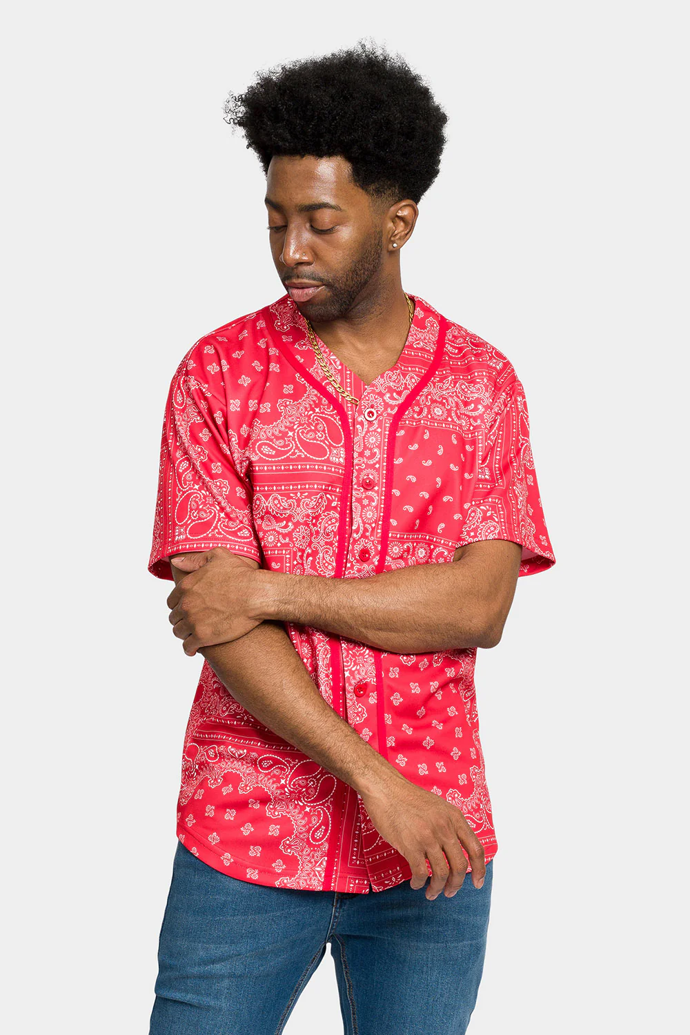 Bandana Paisley Baseball Jersey - Image 3