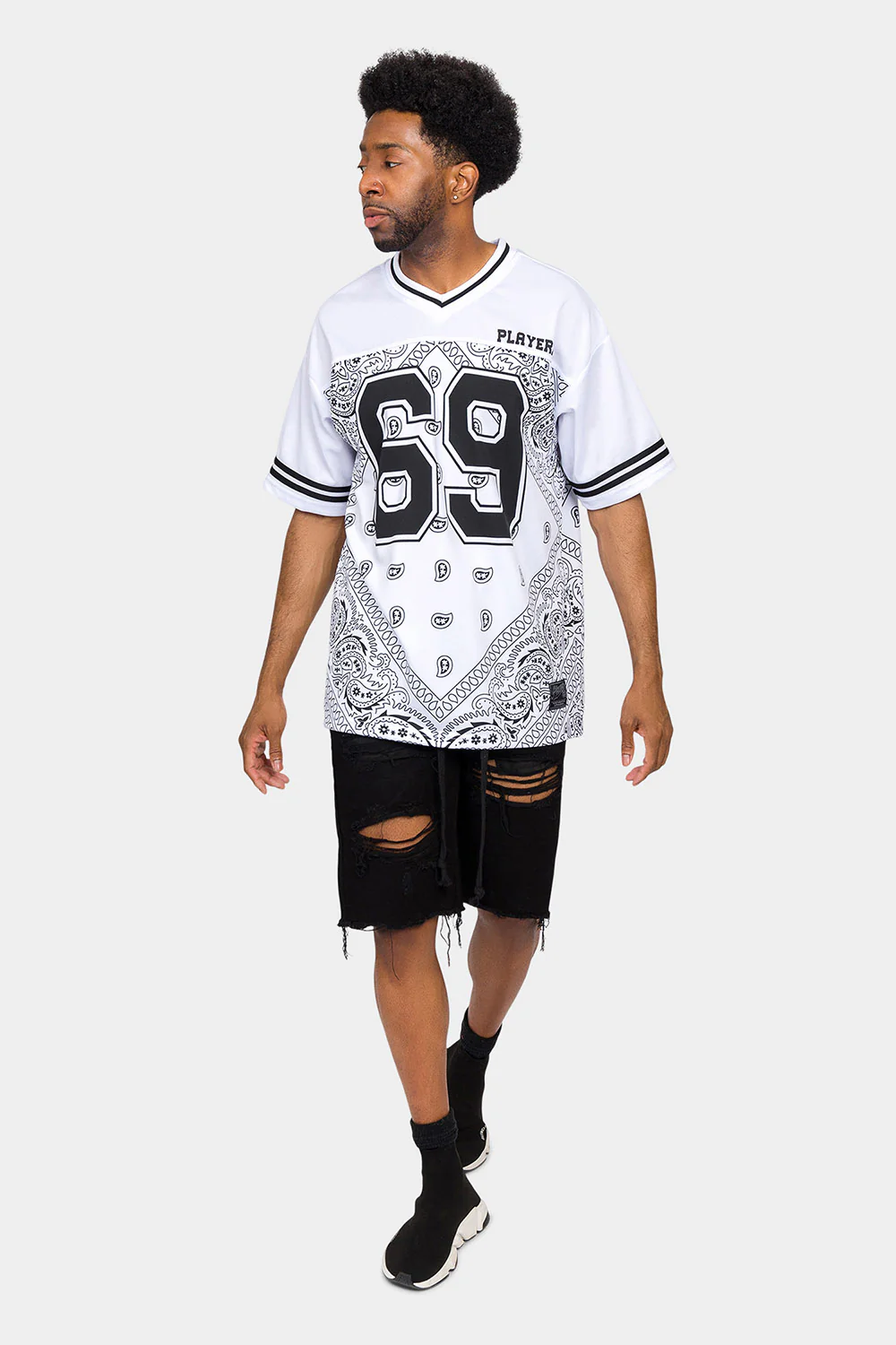 Bandana Paisley 69 Football Jersey - Image 6