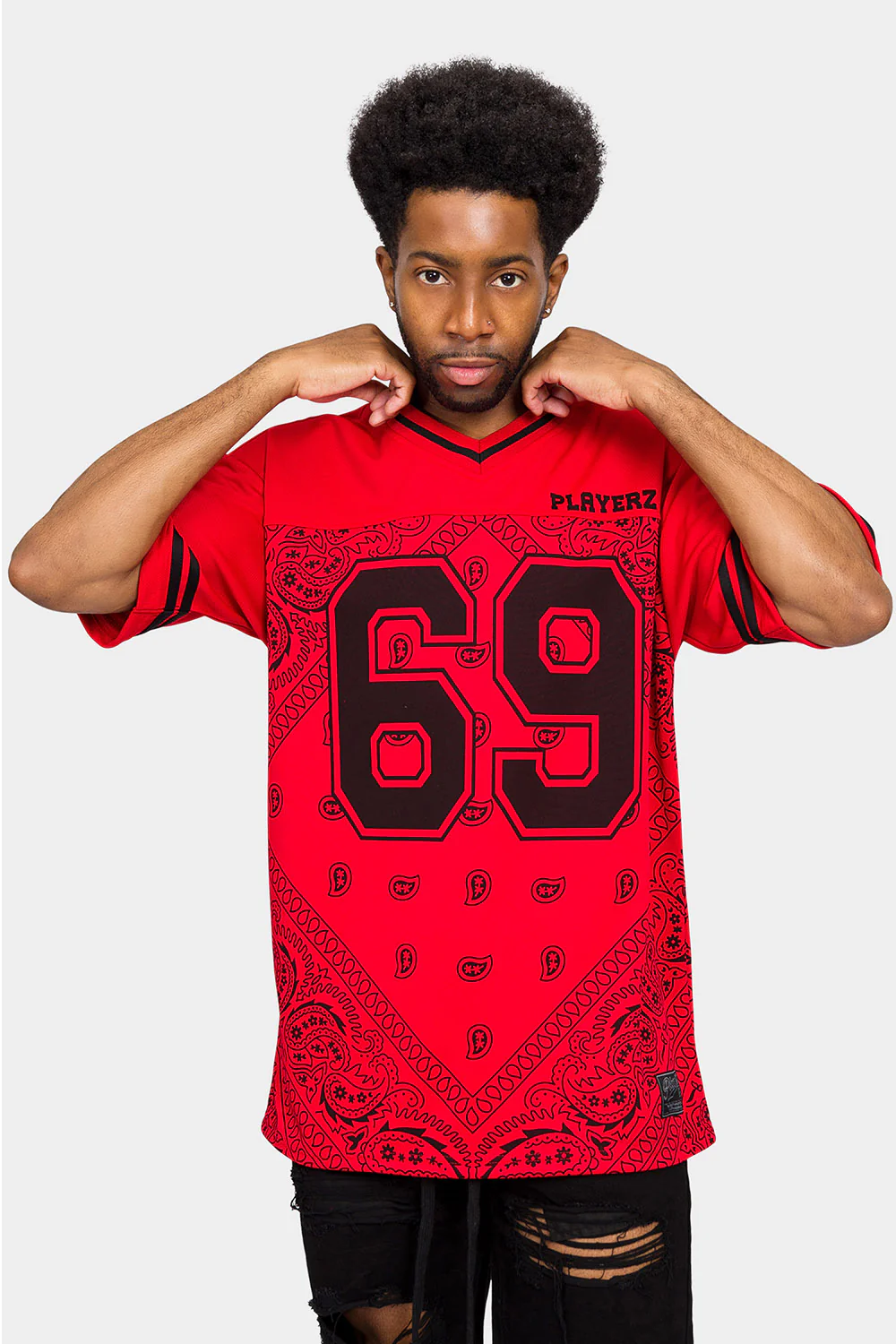 Bandana Paisley 69 Football Jersey - Image 7