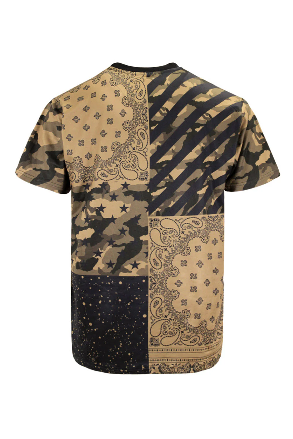 Bandana Paisley Pattern Block Graphic T-Shirt - Image 2