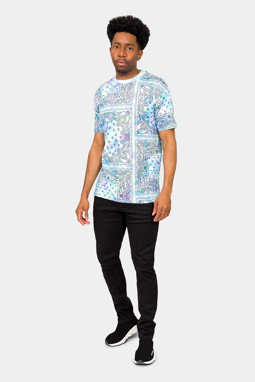 Bandana Paisley Tie Dye T-Shirt - Image 5