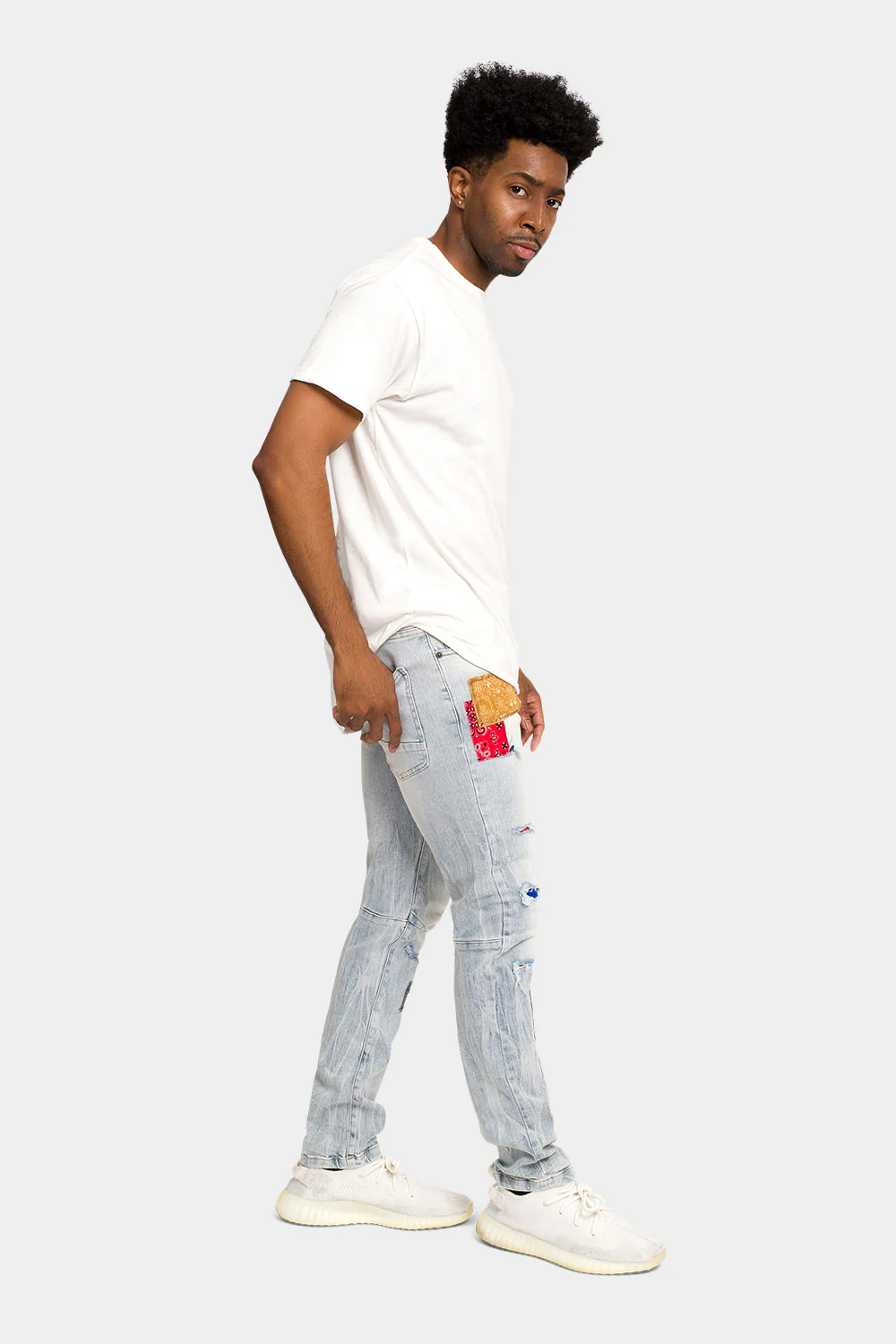 Bandana Patch Skinny Jeans - Image 7