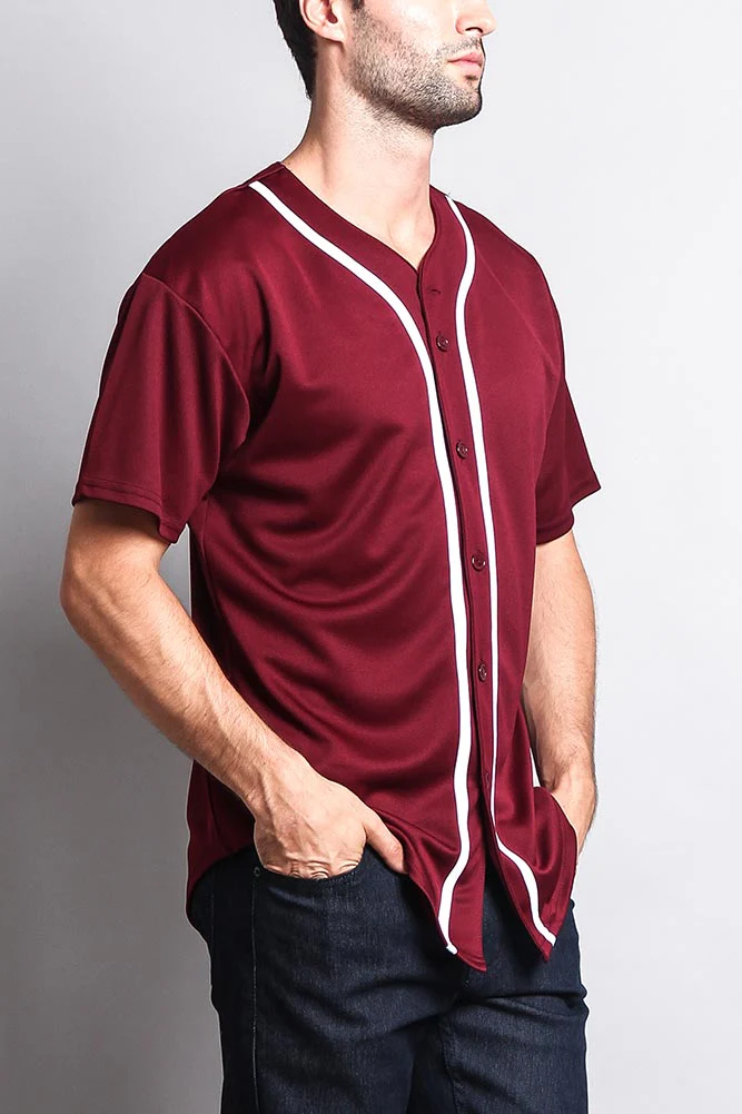 Baseball Button Down Short Sleeve Jersey - Image 10