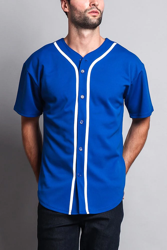 Baseball Button Down Short Sleeve Jersey - Image 21