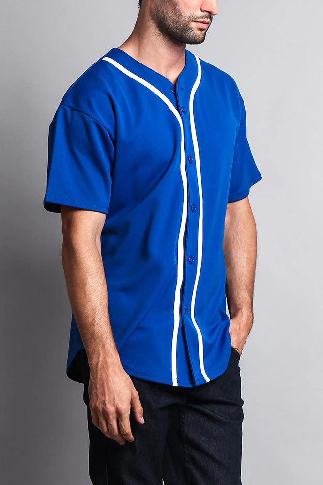 Baseball Button Down Short Sleeve Jersey - Image 24