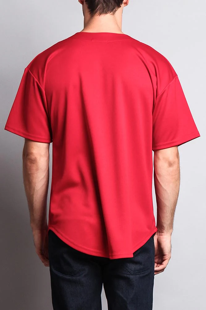 Baseball Button Down Short Sleeve Jersey - Image 28