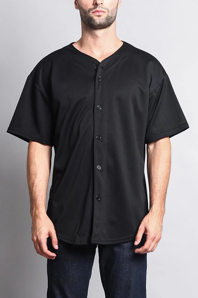 Baseball Button Down Short Sleeve Jersey - Image 31