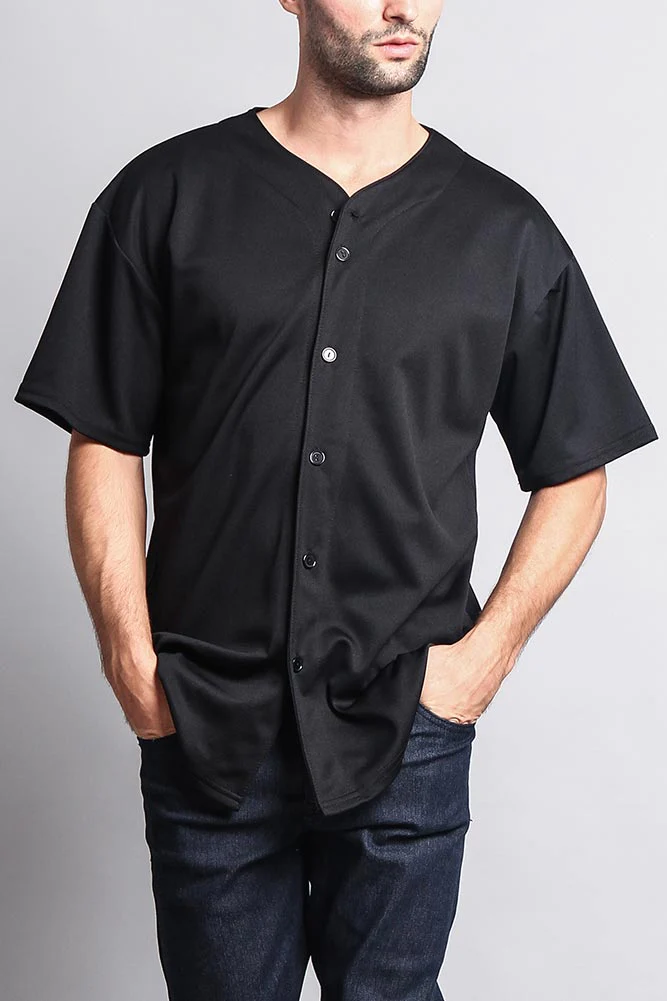 Baseball Button Down Short Sleeve Jersey - Image 35