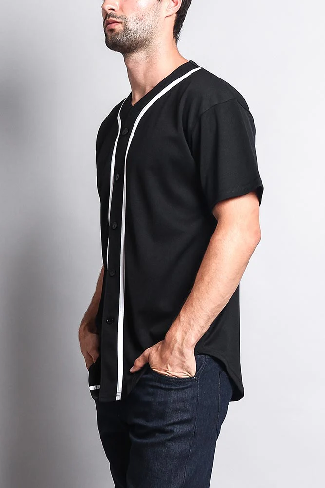 Baseball Button Down Short Sleeve Jersey - Image 4