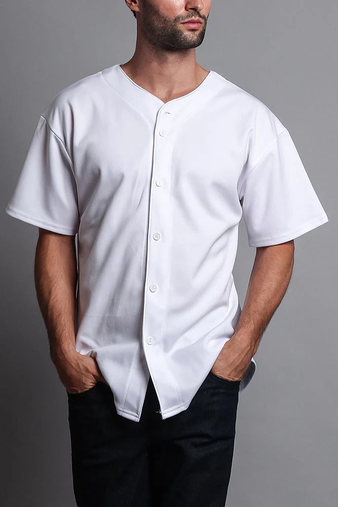 Baseball Button Down Short Sleeve Jersey - Image 40