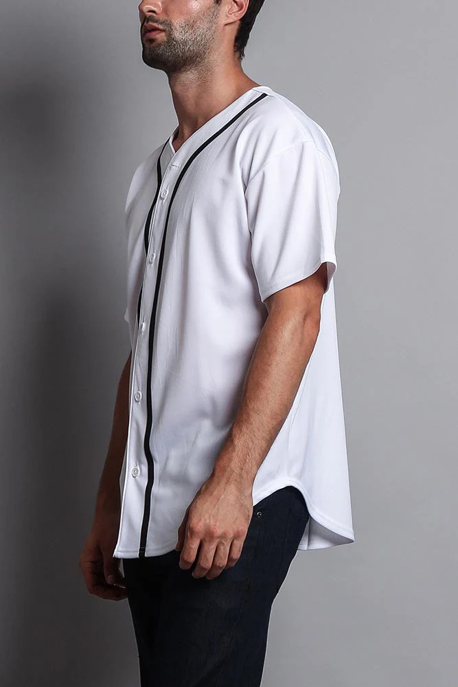 Baseball Button Down Short Sleeve Jersey - Image 42