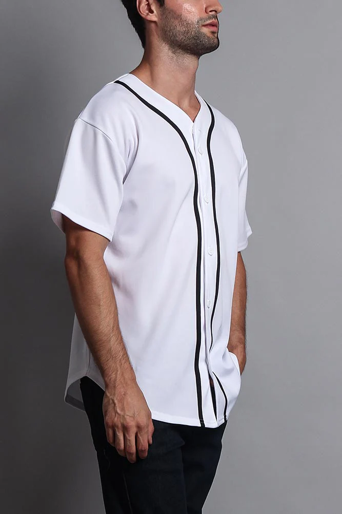 Baseball Button Down Short Sleeve Jersey - Image 44
