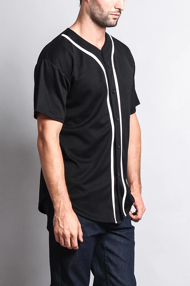 Baseball Button Down Short Sleeve Jersey - Image 6