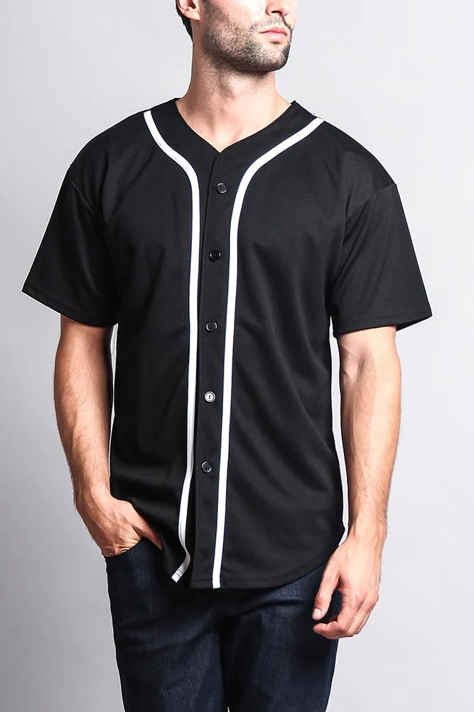 Baseball Button Down Short Sleeve Jersey - Image 7