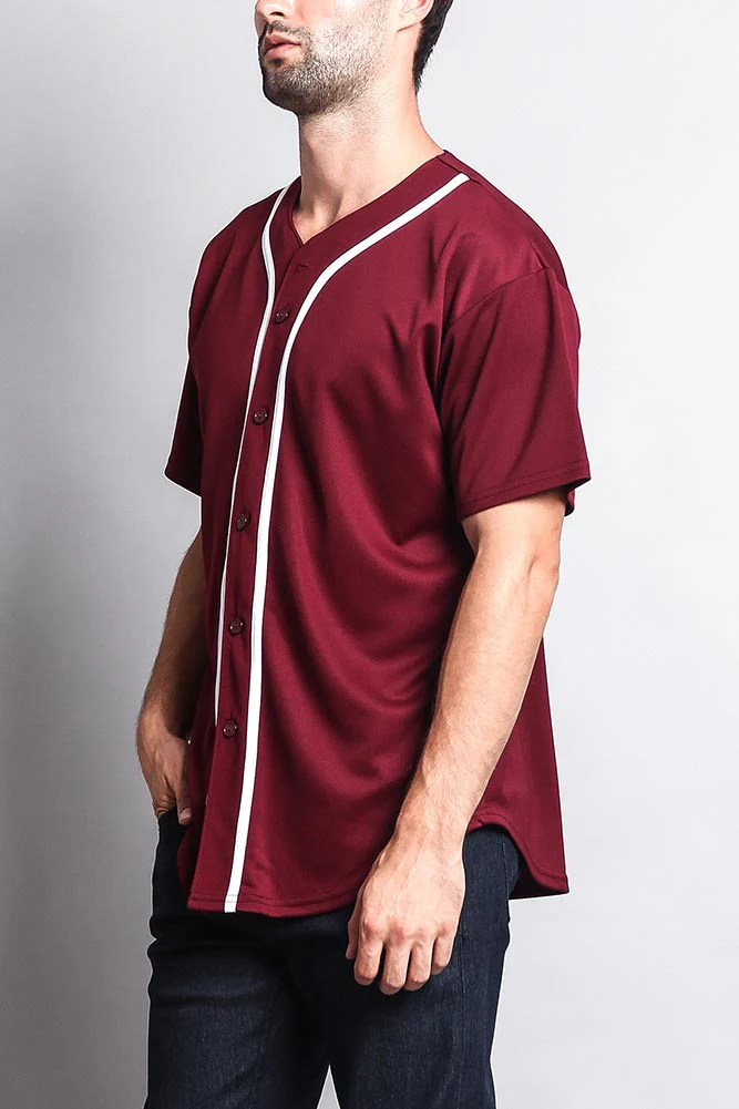 Baseball Button Down Short Sleeve Jersey - Image 8