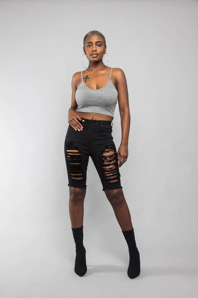 Basic Cropped V-Neck Cami Top - Image 48