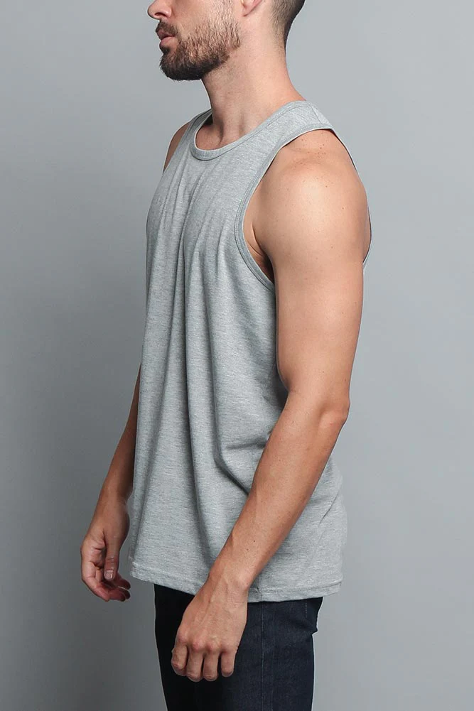 Basic Essential Straight Hem Long Length Tank Top - Image 12