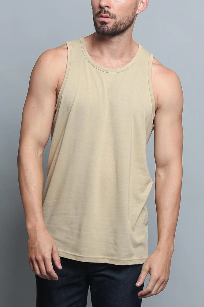 Basic Essential Straight Hem Long Length Tank Top - Image 16