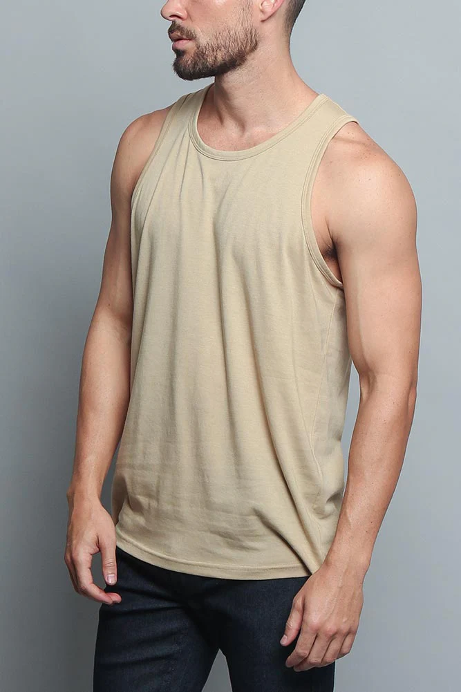 Basic Essential Straight Hem Long Length Tank Top - Image 17