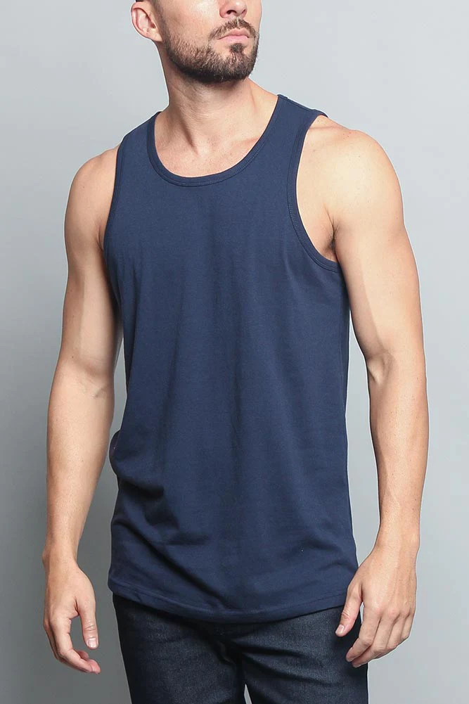 Basic Essential Straight Hem Long Length Tank Top - Image 21