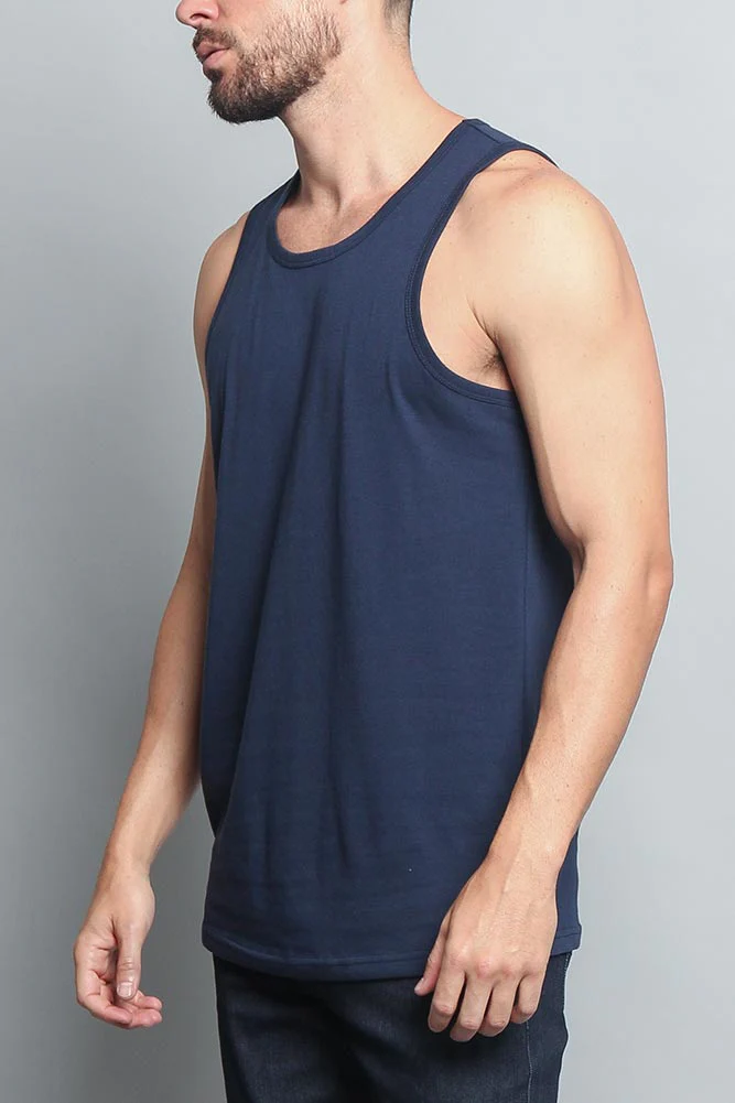 Basic Essential Straight Hem Long Length Tank Top - Image 22