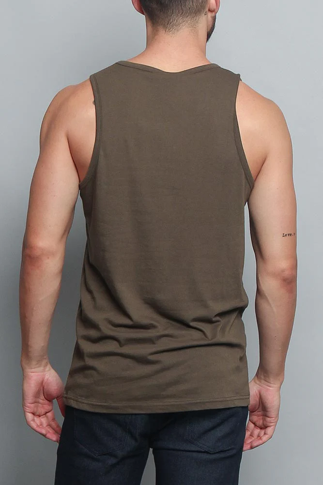 Basic Essential Straight Hem Long Length Tank Top - Image 28